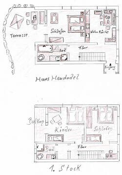 Grundriss Ferienhaus Heustadel